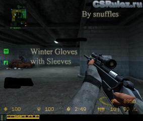 ,    - Winter Gloves with Sleeves